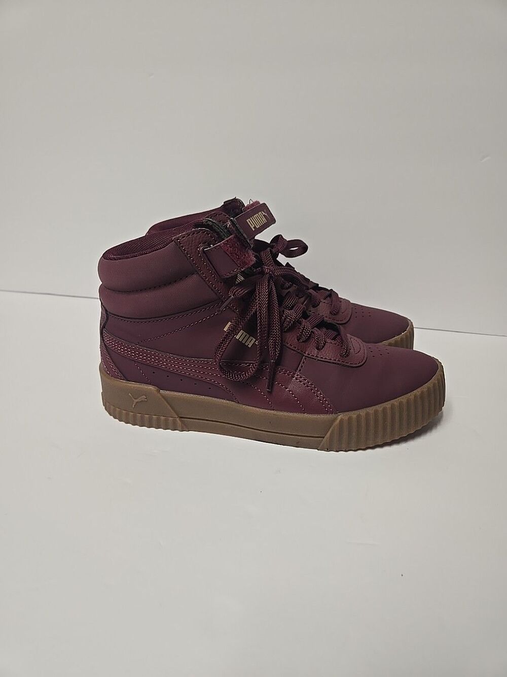 Puma Karina High Top Sneakers Women's Size 7 Burgundy 373233-04 Soft Foam